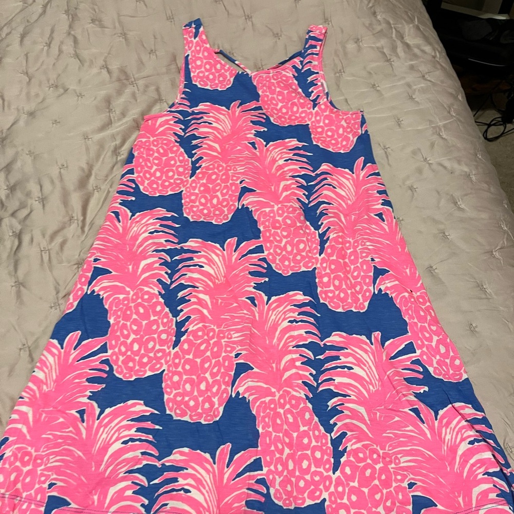 Like new! Lilly Pulitzer Pink and Blue Pineapple Dress